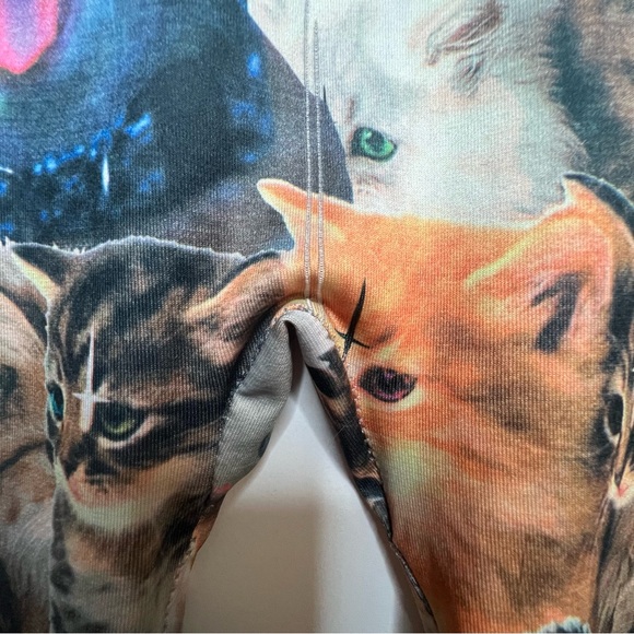 Satanic Inverted Cross Cat Leggings (S) - Picture 7 of 8